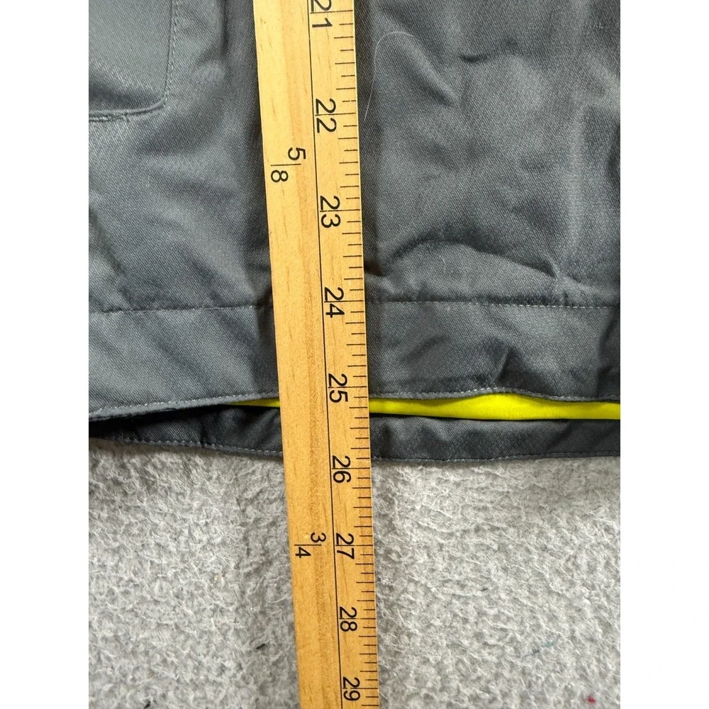 REI BOYS Size 14-16 Large hooded Snowboard Snow Jacket Yellow Gray